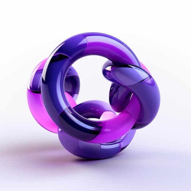 a purple and purple sculpture of a purple circle with a purple circle on the bottom.