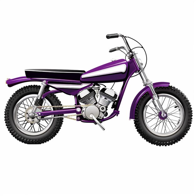 Photo a purple and purple tricycle with a purple body