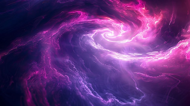 Photo a purple and purple wave is forming a spiral