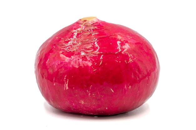 Purple radish isolated on a white background Clipping Path Full depth of field close up