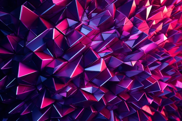 Purple and red abstract wallpaper with triangles and triangles generative ai