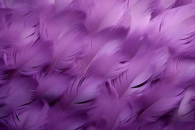 Purple reign exploring the vibrant violet color trends in exquisite chicken feather texture backgro