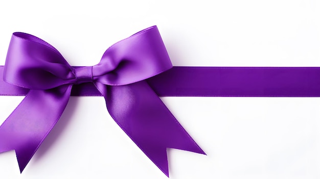 Purple ribbon isolated on white background