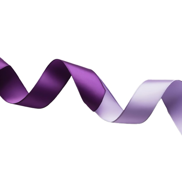 Photo purple ribbon on transparent background png image