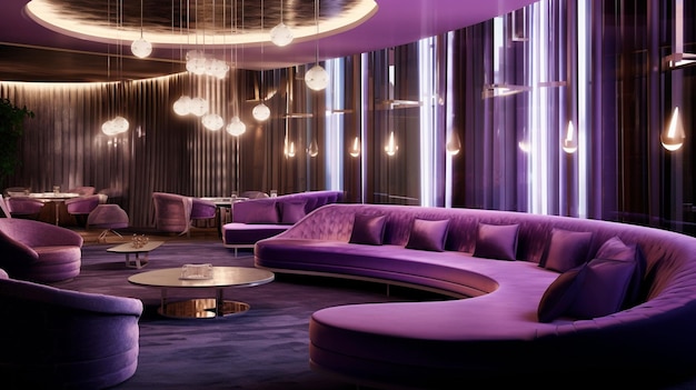 The purple room at the new club