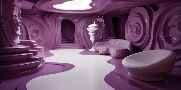 A purple room with a sink, tub, and a toilet.