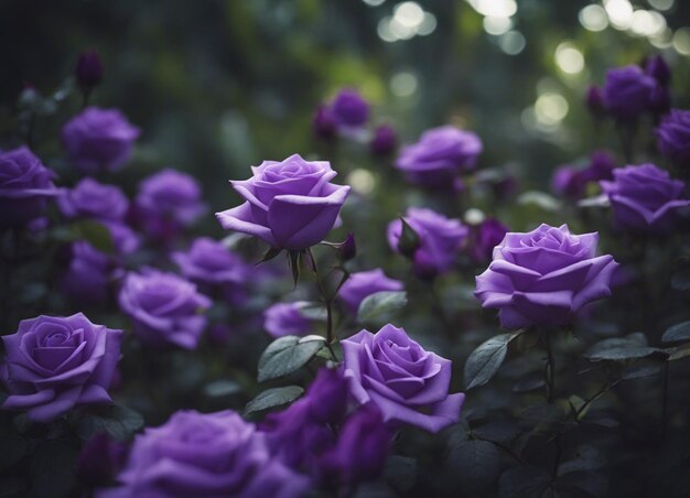 Photo a purple rose garden