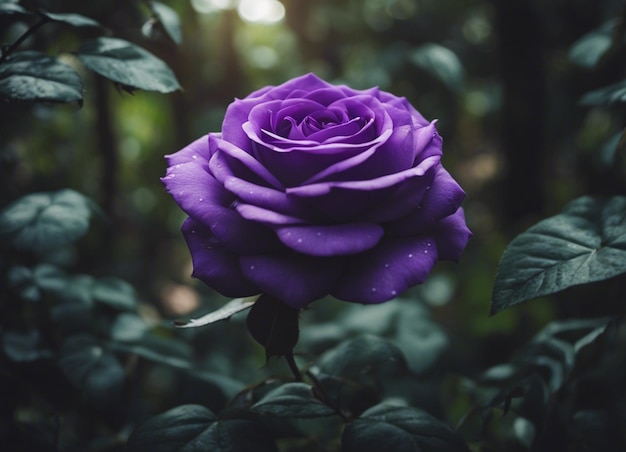 Photo a purple rose garden