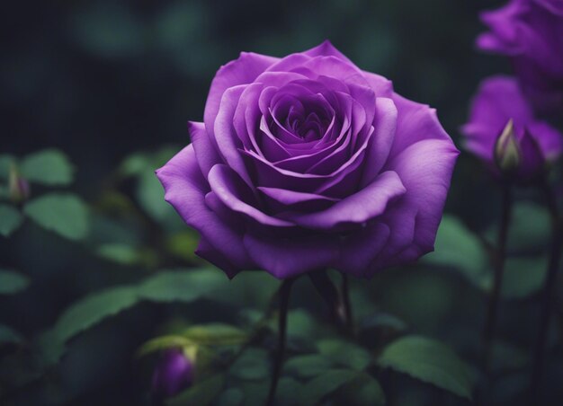 A purple rose garden