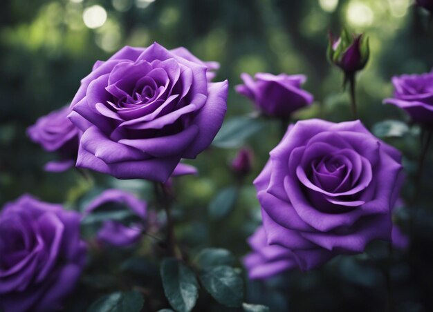 Photo a purple rose garden