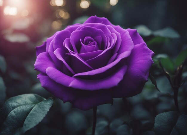 Photo a purple rose garden