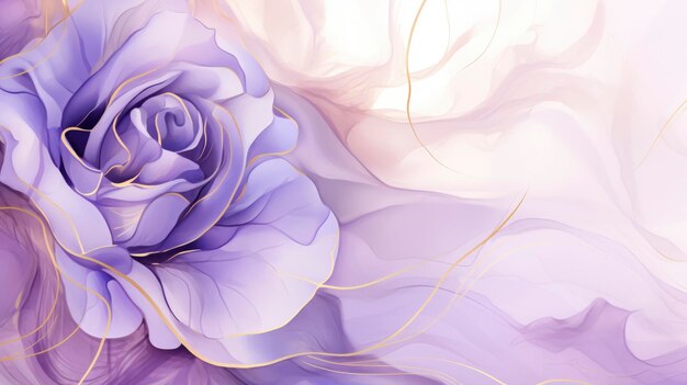 Purple rose pattern alcohol ink artworks transparent watercolor wallpaper background decoration