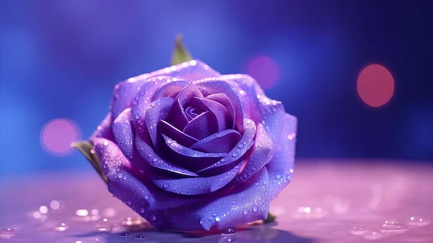 лиловые лепестки розы