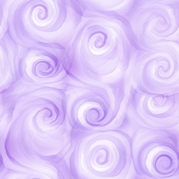 Purple roses are arranged in a pattern with a white background generative ai