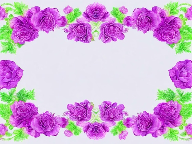 Фиолетовые розы угловые границы дизайна лавандовые розы Изображение