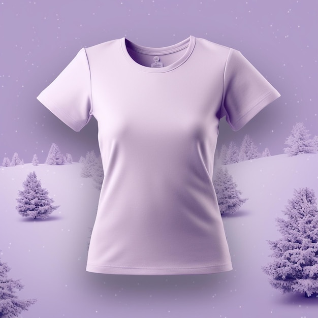 Фиолетовая рубашка со словом «зима».