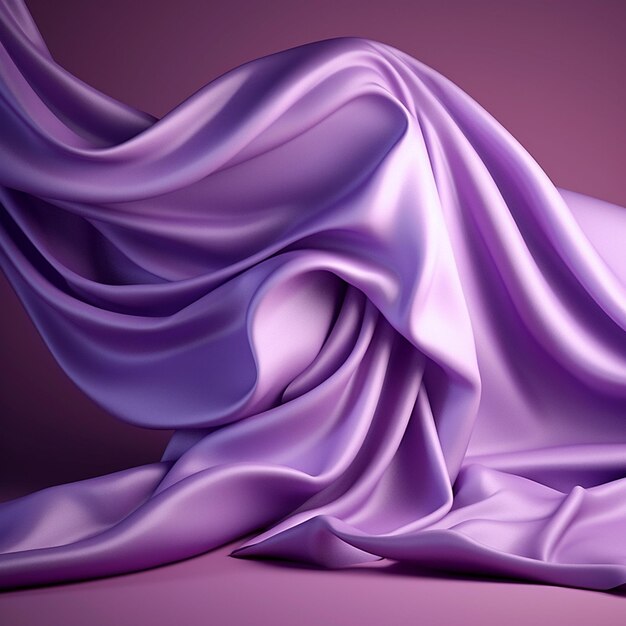 Purple silk fabric background generative ai