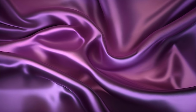 テクスチャーがあり、アーティストによって作成された紫色のシルク生地のテクスチャー。