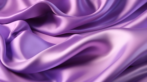 Purple silk fabric with a soft wave.