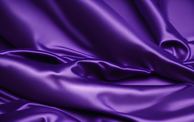 Purple silk fabric with a white background