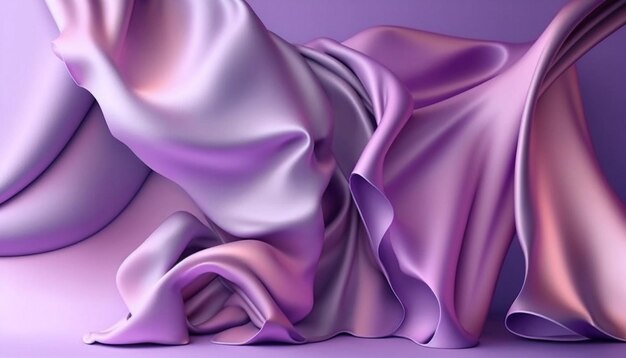 Purple silk fabric with a white stripe and the word love on it