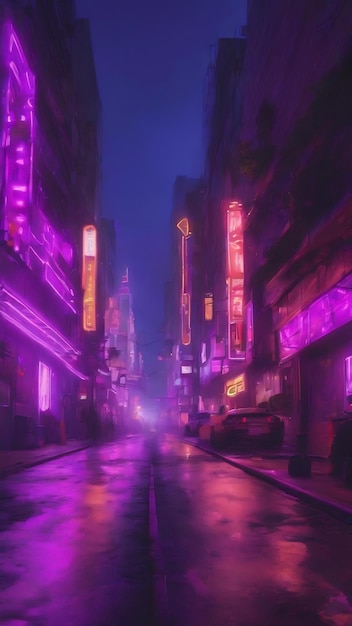 Purple simple neon thumbnail