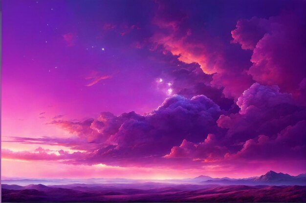 Purple sky background purple night sky background purple sky wallpaper purple sky landscape purple sky ai generative