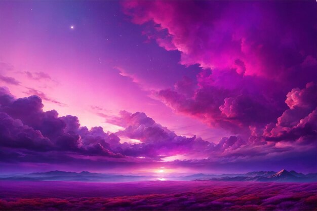 Photo purple sky background purple night sky background purple sky wallpaper purple sky landscape purple sky ai generative