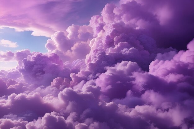 Purple sky clouds background purple clouds background ai generated