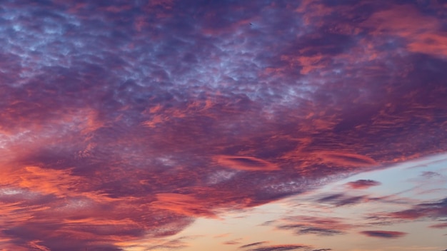 A purple sky with clouds