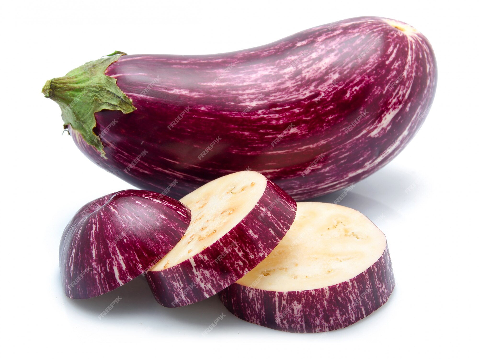 Premium Photo  Scarlet eggplant some cut in half