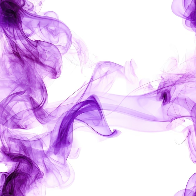 Purple smoke on white background seamless background generative ai