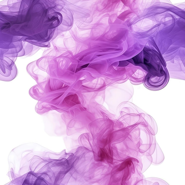 Purple smoke on white background seamless background generative ai