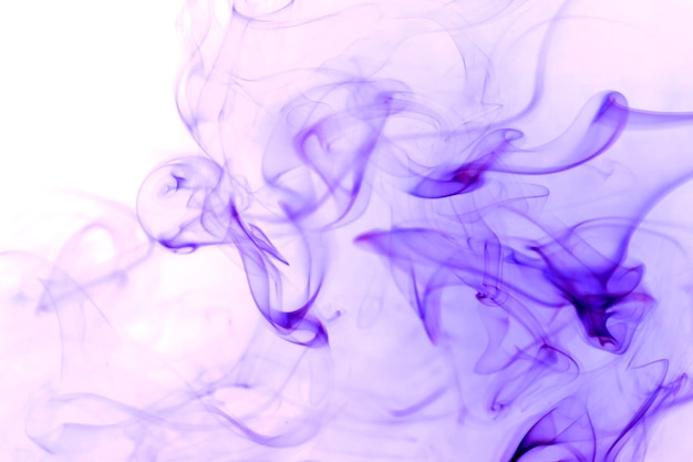 Purple smoke on a white background.