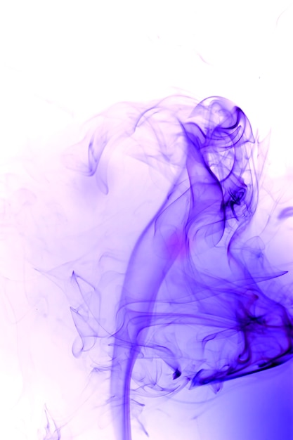 Purple smoke on a white background.