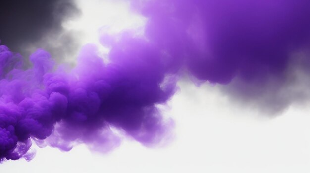 Purple smoke on white a realistic luxurious atmosphere