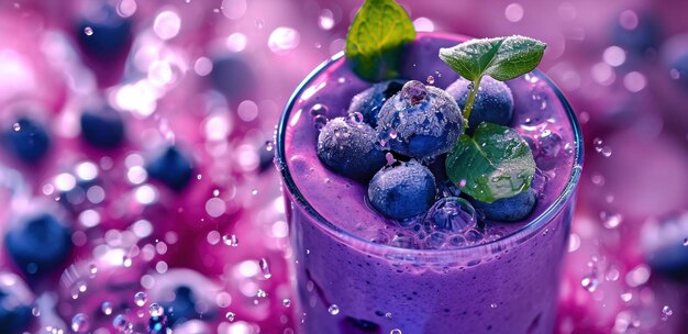 the purple smoothie with blueberries