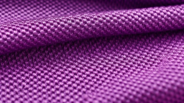 Фото Фиолетовая футбольная ткань с воздушной сеткой на фоне спортивной одежды