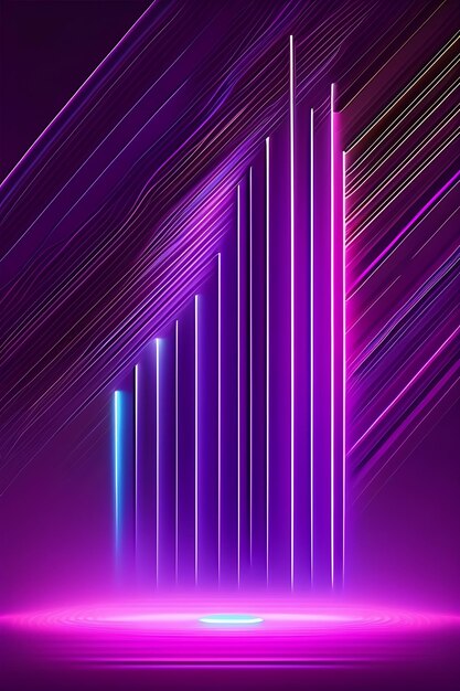Purple sound waves abstract background neon music loud noise rippling color line design