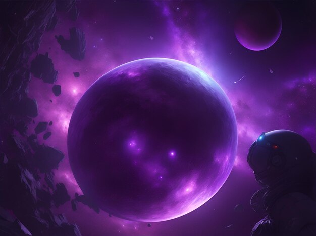 Purple space background