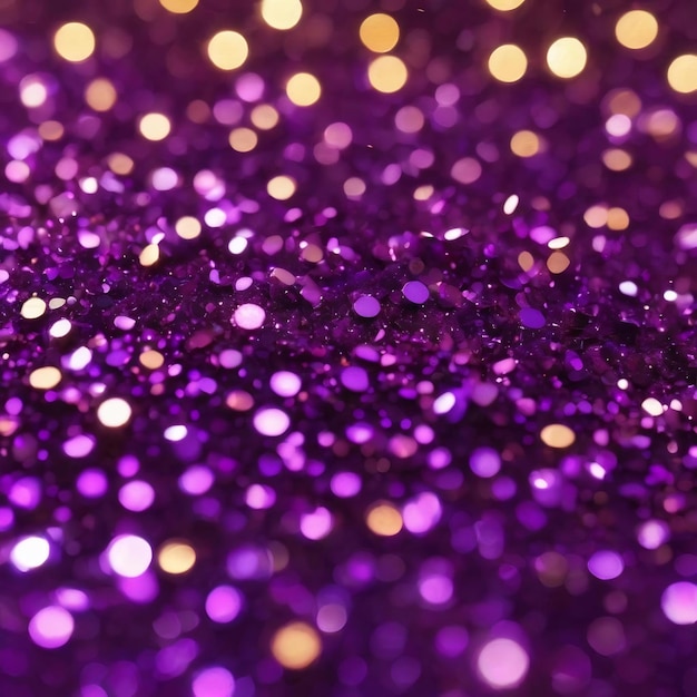 Purple sparkling background from small sequins closeup