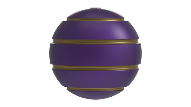 紫球お祝い3Dイラストレンダリング