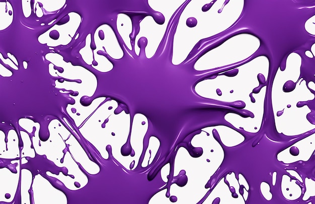 Purple splash on white background