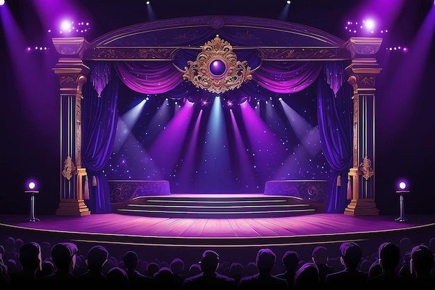 Purple stage background