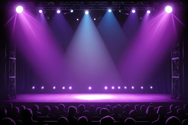 Photo purple stage light background