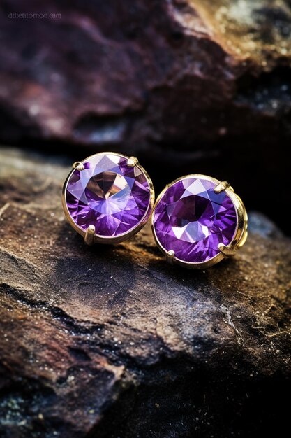 Tracy ” Western Natural Stone Earrings ( Purple ) – Ale Accessories