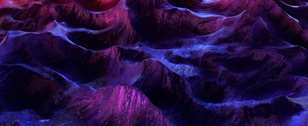 Purple stone waves with blue gradient background