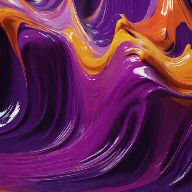 A purple stream of paint is flowing in a line