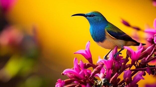 Photo purple sunbird