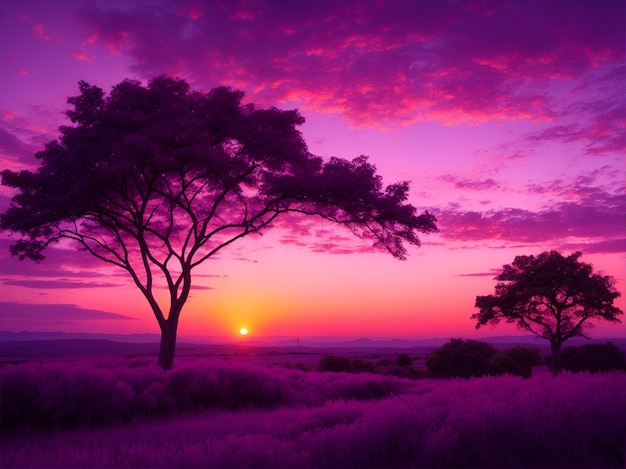 Purple sunset